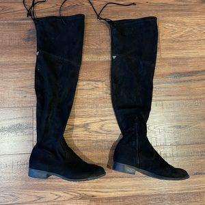 Guess Knee High Black Boots, Size 6